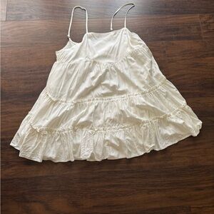 🔘Pink Lily white Smocked Dress